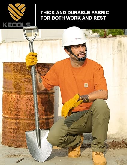 Men's Loose Fit Heavyweight Short-Sleeve Pocket Work T-Shirt (Regular&Tall)